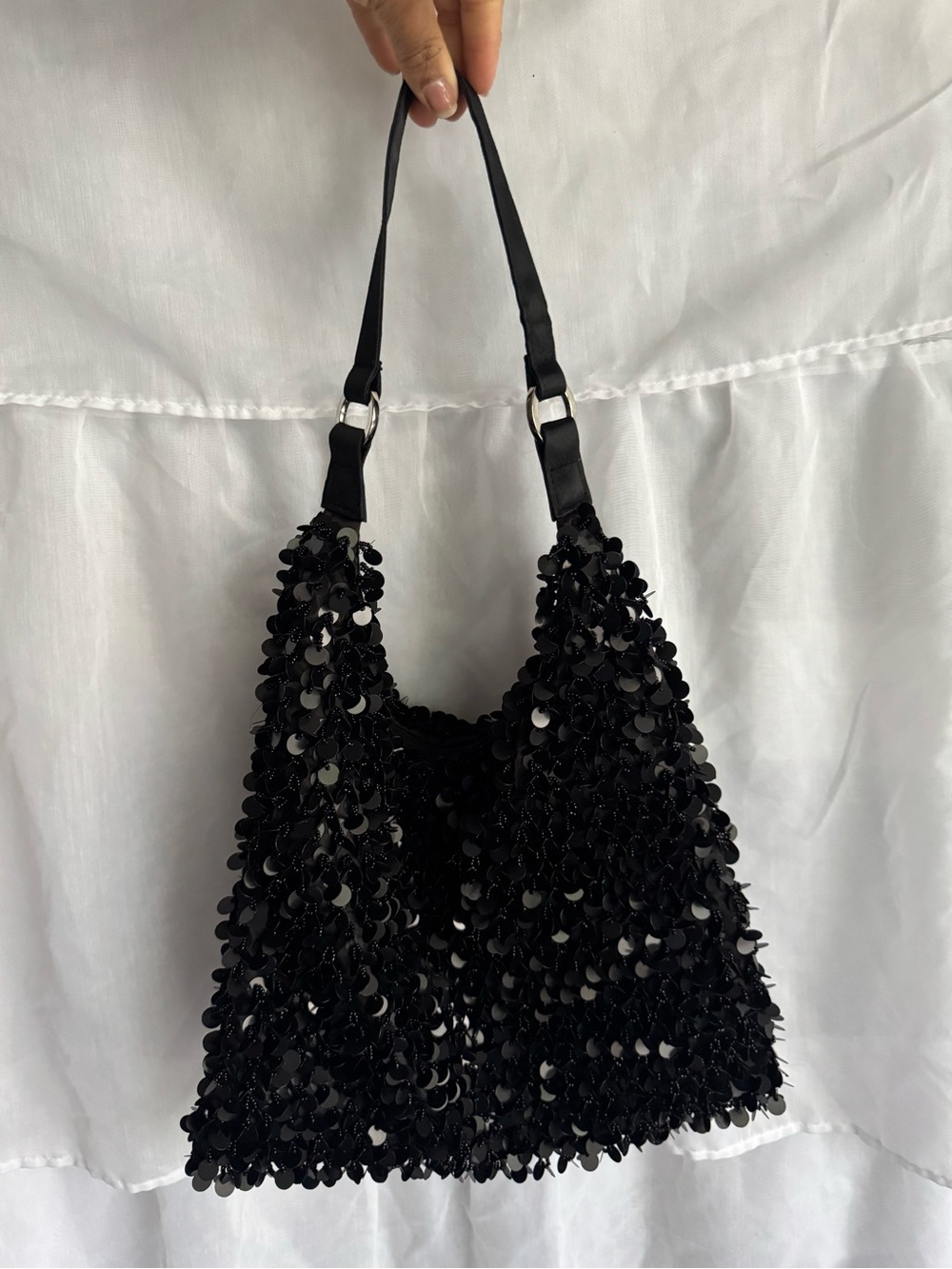 Y2K Sequin Hobo Shoulder Bag